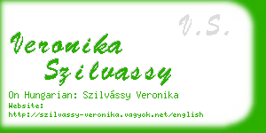 veronika szilvassy business card